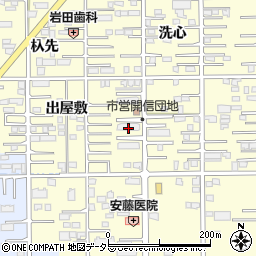 愛知県一宮市開明出屋敷45周辺の地図