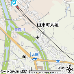 兵庫県朝来市山東町大垣441-1周辺の地図