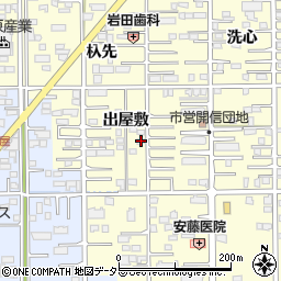 愛知県一宮市開明出屋敷18周辺の地図