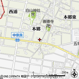 愛知県江南市中奈良町本郷152周辺の地図