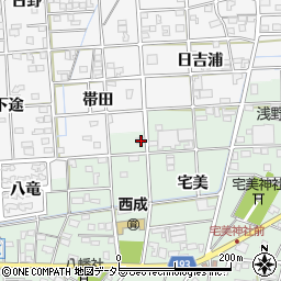 愛知県一宮市西大海道北裏72周辺の地図