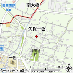 愛知県小牧市久保一色1608周辺の地図