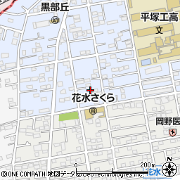 神奈川県平塚市黒部丘22-25周辺の地図