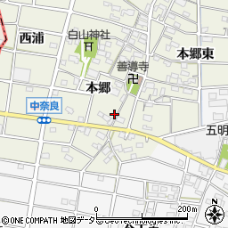 愛知県江南市中奈良町本郷142周辺の地図