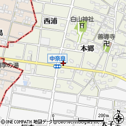 愛知県江南市中奈良町本郷129周辺の地図