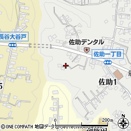 神奈川県鎌倉市佐助1丁目17周辺の地図