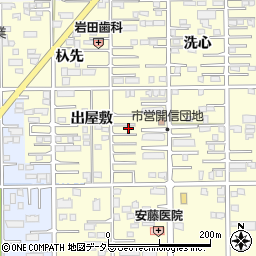 愛知県一宮市開明出屋敷34周辺の地図