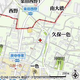 愛知県小牧市久保一色2898周辺の地図