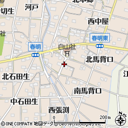 愛知県一宮市春明周辺の地図