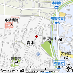愛知県江南市五明町青木周辺の地図
