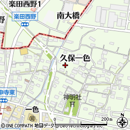 愛知県小牧市久保一色1598周辺の地図