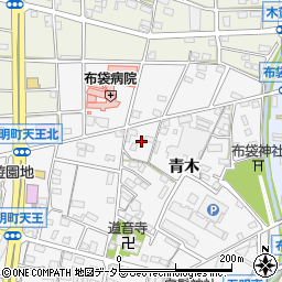 愛知県江南市五明町青木39周辺の地図