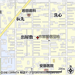 愛知県一宮市開明出屋敷33周辺の地図