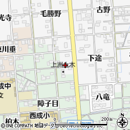 愛知県一宮市時之島上垂周辺の地図