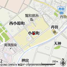 愛知県一宮市小原町周辺の地図