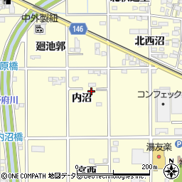 愛知県一宮市開明内沼57-1周辺の地図