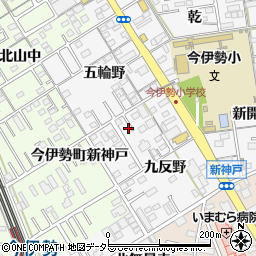 愛知県一宮市今伊勢町新神戸九反野64周辺の地図