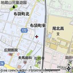 愛知県江南市布袋町東周辺の地図