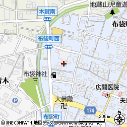 愛知県江南市布袋町（西）周辺の地図