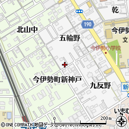 愛知県一宮市今伊勢町新神戸五輪野22周辺の地図