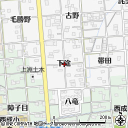 愛知県一宮市時之島下途周辺の地図