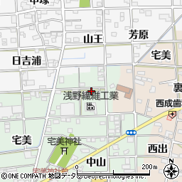 愛知県一宮市西大海道東光寺周辺の地図