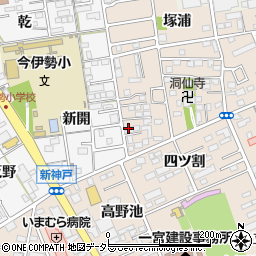 愛知県一宮市今伊勢町本神戸目久井4周辺の地図