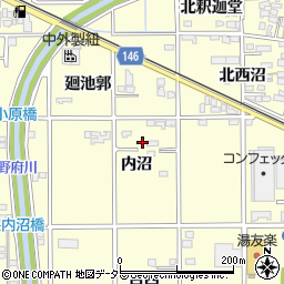 愛知県一宮市開明内沼周辺の地図
