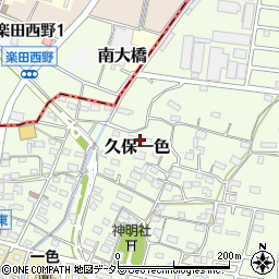 愛知県小牧市久保一色1607周辺の地図