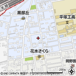 神奈川県平塚市黒部丘22-4周辺の地図