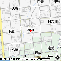 愛知県一宮市時之島帯田周辺の地図