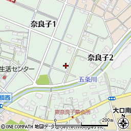 愛知県丹羽郡大口町奈良子周辺の地図