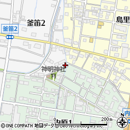 岐阜県大垣市釜笛2丁目61-12周辺の地図