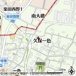 愛知県小牧市久保一色1602周辺の地図