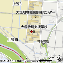 岐阜県立大垣特別支援学校周辺の地図