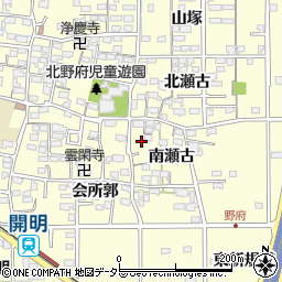 愛知県一宮市開明南瀬古71周辺の地図
