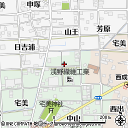 愛知県一宮市西大海道東光寺21周辺の地図
