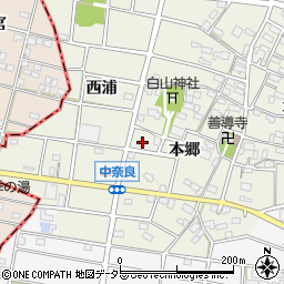 愛知県江南市中奈良町本郷119周辺の地図