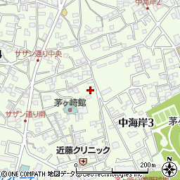 神奈川県茅ヶ崎市中海岸周辺の地図