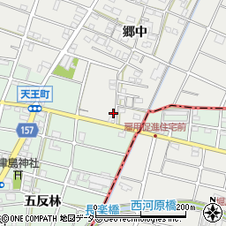 愛知県江南市安良町郷中215周辺の地図