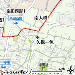 愛知県小牧市久保一色1593-2周辺の地図