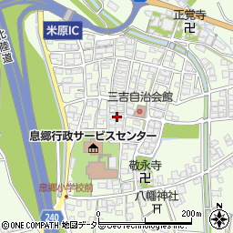 滋賀県米原市三吉周辺の地図