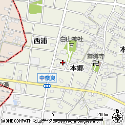 愛知県江南市中奈良町本郷121周辺の地図