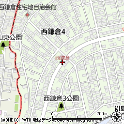 西鎌倉周辺の地図