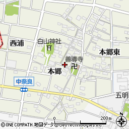 愛知県江南市中奈良町本郷82周辺の地図