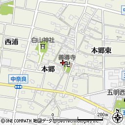 愛知県江南市中奈良町本郷84周辺の地図