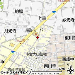 愛知県一宮市大赤見（東川垂）周辺の地図