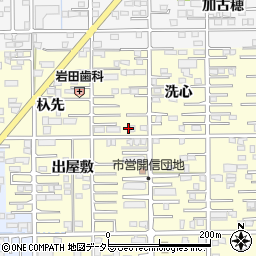 愛知県一宮市開明洗心9周辺の地図