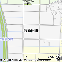 岐阜県大垣市牧新田町周辺の地図