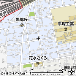 神奈川県平塚市黒部丘21-14周辺の地図